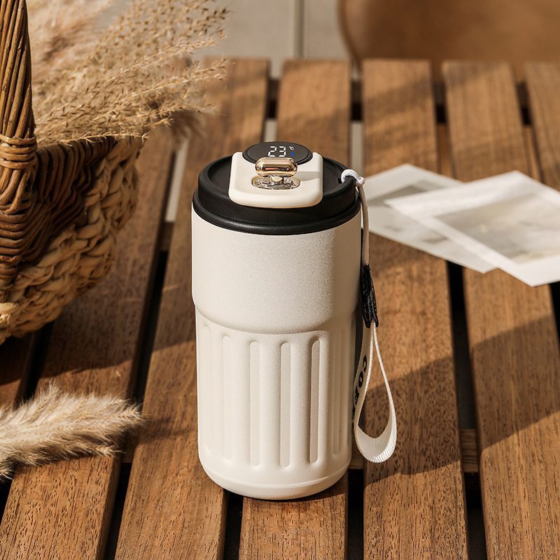 Smart Digital Thermal Bottle Portable Coffee Mug Stainless Steel Water Bottle In-Car Insulated Cup Keep Cold Vacuum Flasks 450ml - Image 8