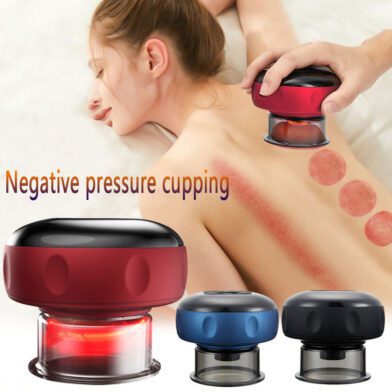 جهاز الحجامة الكهربائية بالتفريغ (Electric Vacuum Cupping Massage Body Cups) مضاد للسيلوليت، جهاز تدليك علاجي للجسم، أكواب حجامة كهربائية للعلاج والكشط (Guasha)، يساعد على حرق الدهون ونحت الجسم والتخسيس.