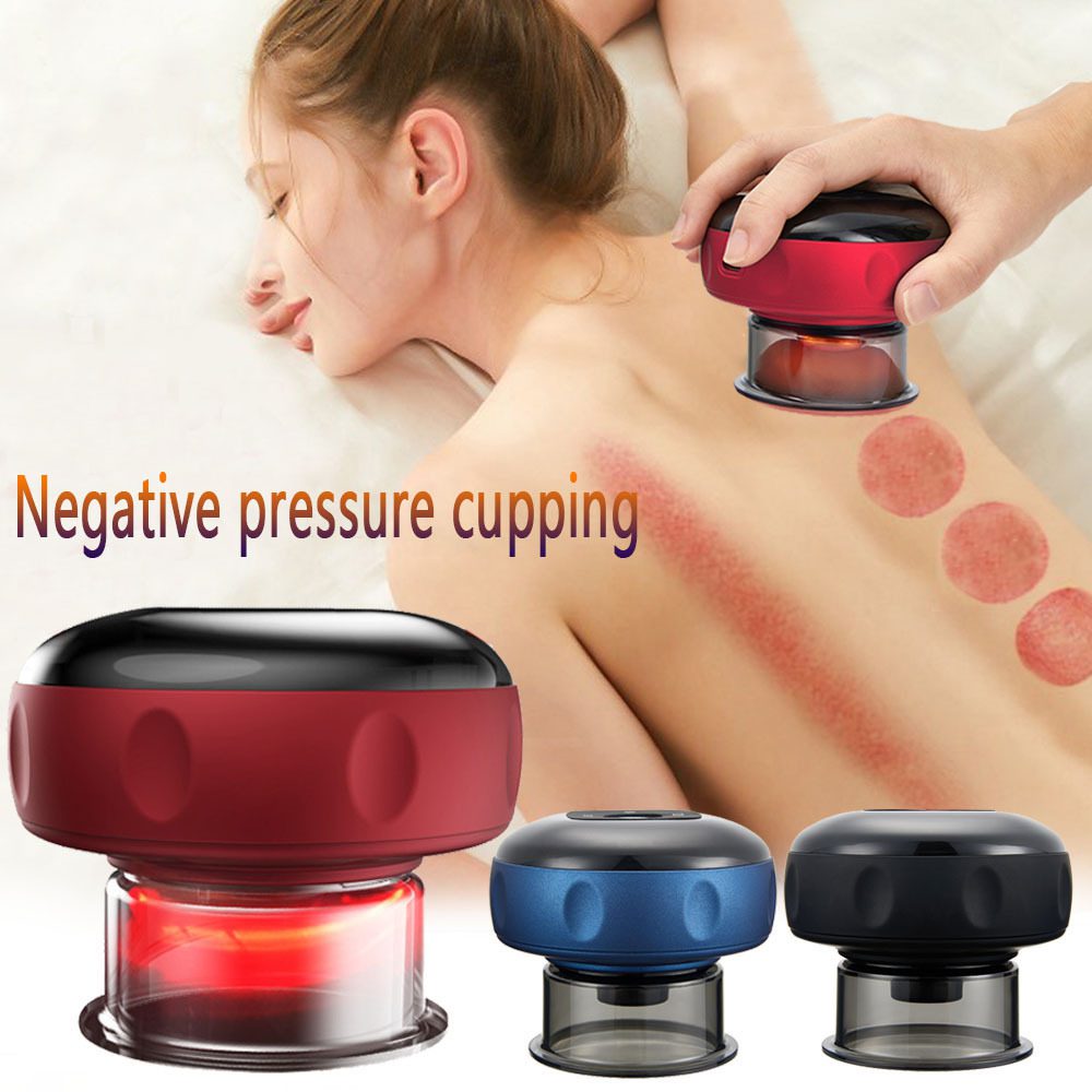 جهاز الحجامة الكهربائية بالتفريغ (Electric Vacuum Cupping Massage Body Cups) مضاد للسيلوليت، جهاز تدليك علاجي للجسم، أكواب حجامة كهربائية للعلاج والكشط (Guasha)، يساعد على حرق الدهون ونحت الجسم والتخسيس.