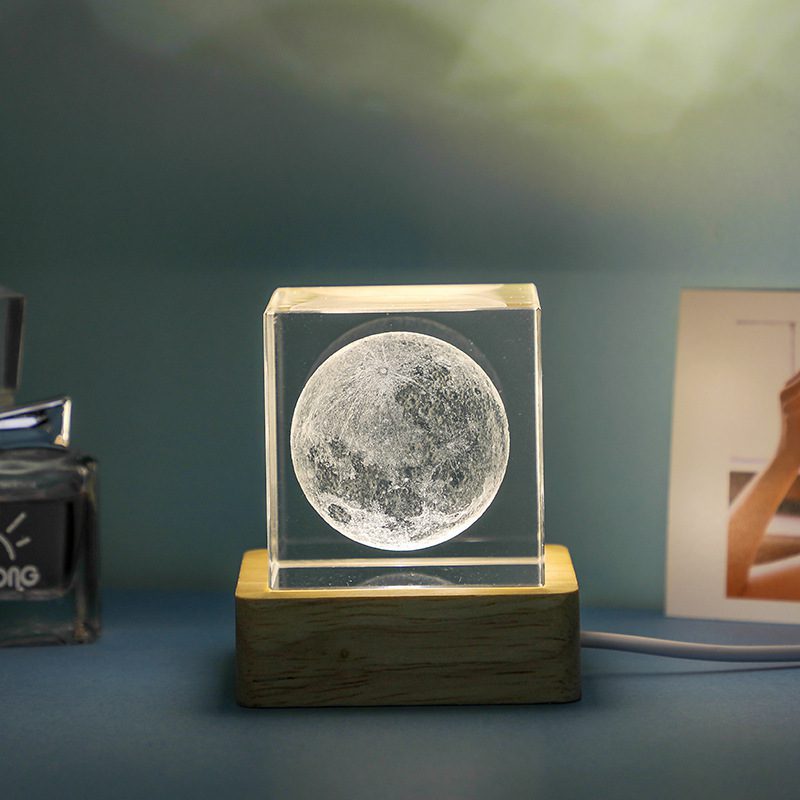 3D Transparent Crystal Cube Desktop Decoration Small Night Lamp Bedroom Home Decor For Kids Party Children Birthday Gifts - Image 8