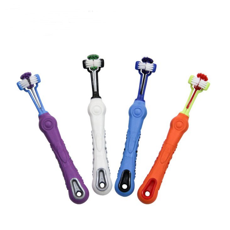 Three Sided Pet Toothbrush Dog Brush Bad Breath Tartar Teeth Care - Image 2