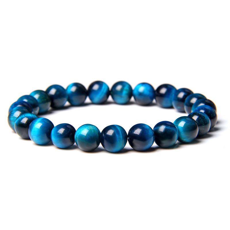 Tiger Eye Stone Bracelet Single Circle Lapis Lazuli Bracelet Beaded - Image 2