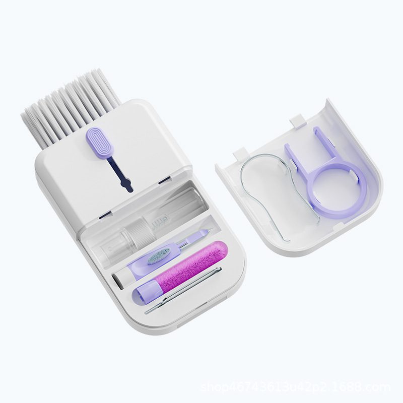 Portable 11 In 1 Multifunctional Cleaning Kit Computer Keyboard Cleaner Phone Screen Clean Tools Earphone Clean Brush With Storage Box - Image 5