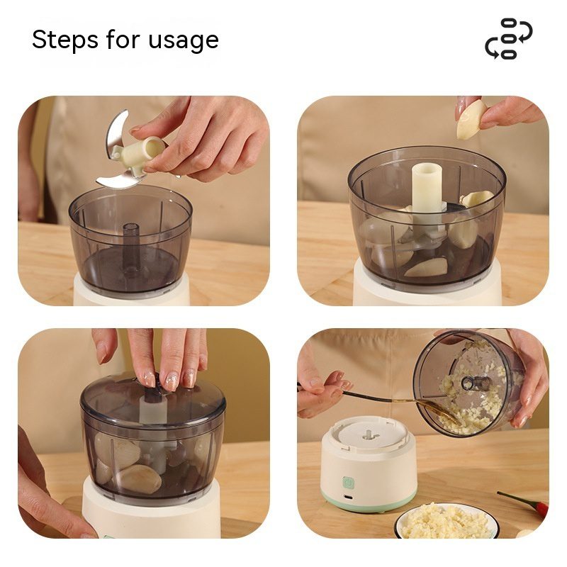 Mini Meat Grinder Household Electric Small Mixer Mincing Machine Automatic Multi-function Filling Intelligent Cooking Machine - Image 5