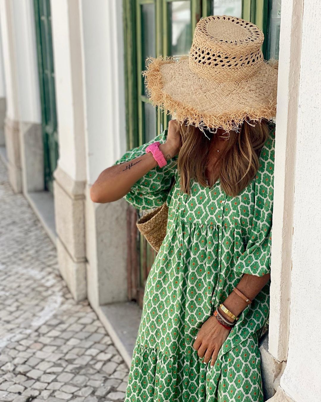 Summer Women's Vintage Printed Bohemian Dress Elegant Ladies Casual Loose V-Neck Short Sleeve Long Dresses - Image 8