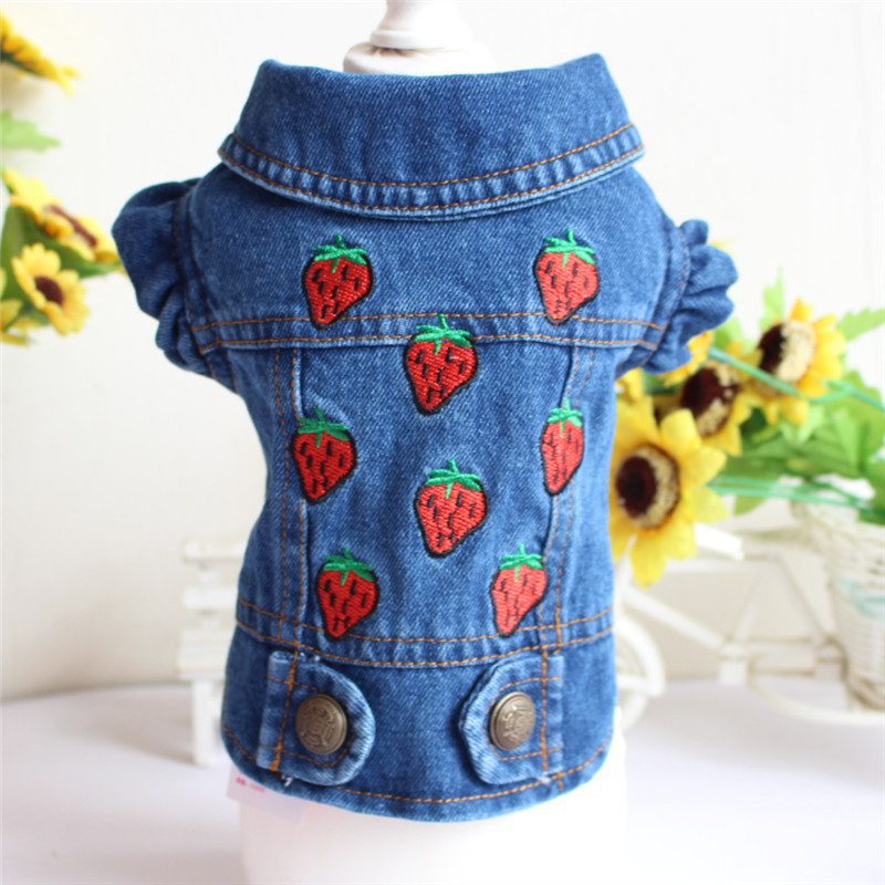Designer Dog Clothes Small Dog Denim Jacket Coat Cat Costume Puppy Jeans Vest Spring Clothing - Image 10