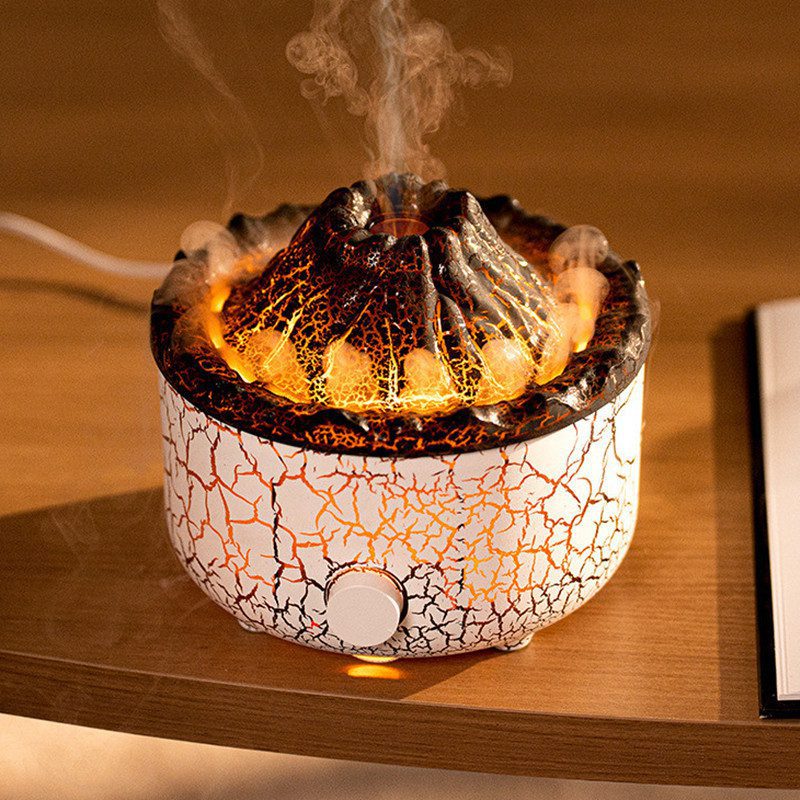 New Creative Volcano Humidifier Aromatherapy Machine Spray Jellyfish Air Flame Humidifier Diffuser - Image 4