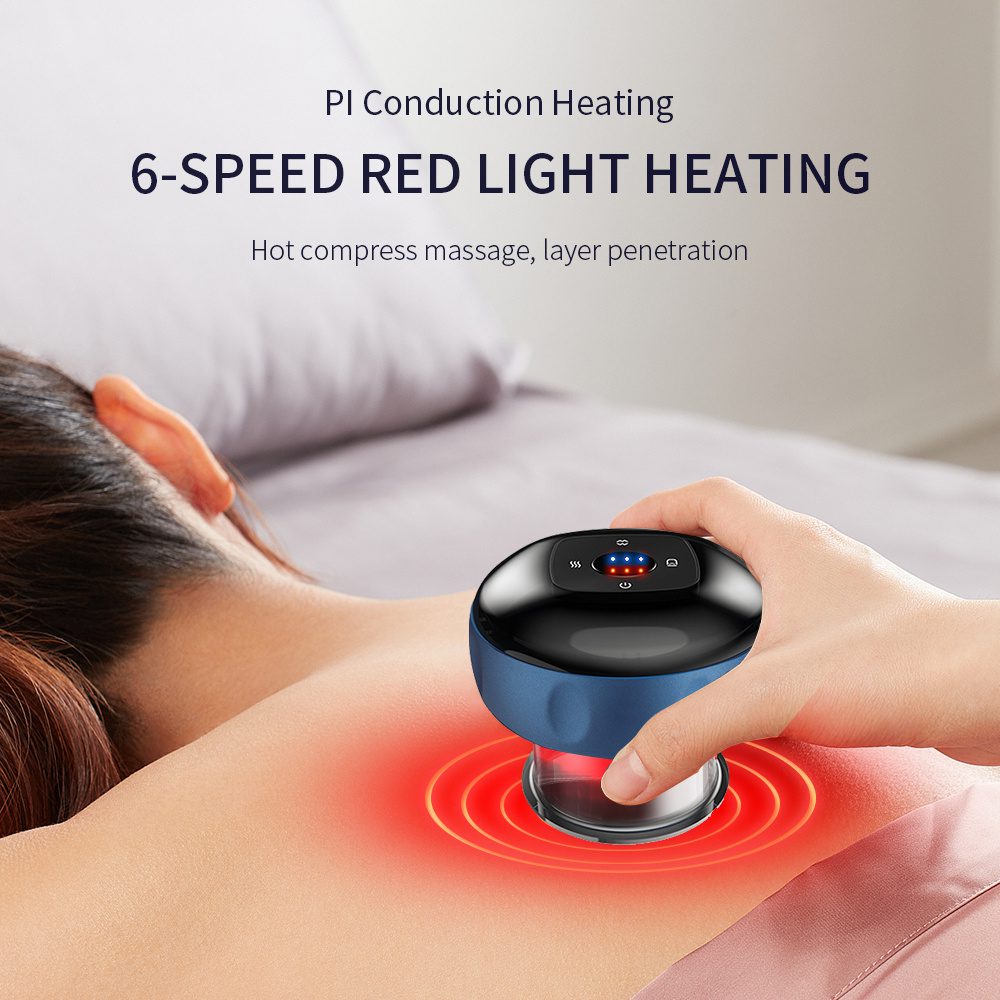 جهاز الحجامة الكهربائية بالتفريغ (Electric Vacuum Cupping Massage Body Cups) مضاد للسيلوليت، جهاز تدليك علاجي للجسم، أكواب حجامة كهربائية للعلاج والكشط (Guasha)، يساعد على حرق الدهون ونحت الجسم والتخسيس. - الصورة 2