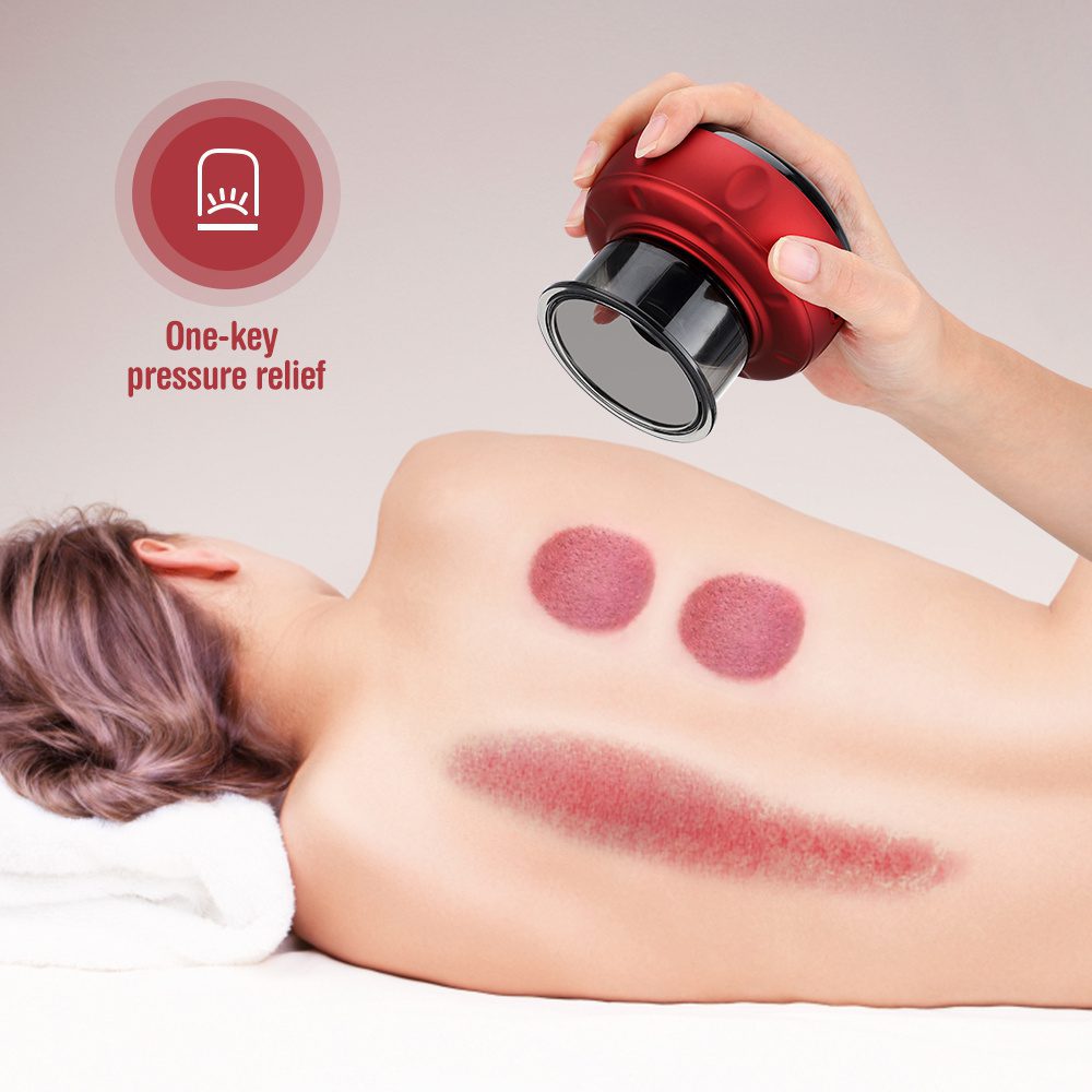 جهاز الحجامة الكهربائية بالتفريغ (Electric Vacuum Cupping Massage Body Cups) مضاد للسيلوليت، جهاز تدليك علاجي للجسم، أكواب حجامة كهربائية للعلاج والكشط (Guasha)، يساعد على حرق الدهون ونحت الجسم والتخسيس. - الصورة 3