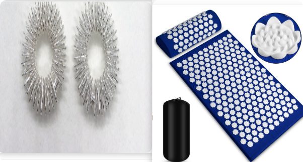 Acupressure Massage Mat With Needles Set Back Massager For Neck Foot Kuznetsov's Applicator Massage Pad Yoga Mat With Pillow - Image 9