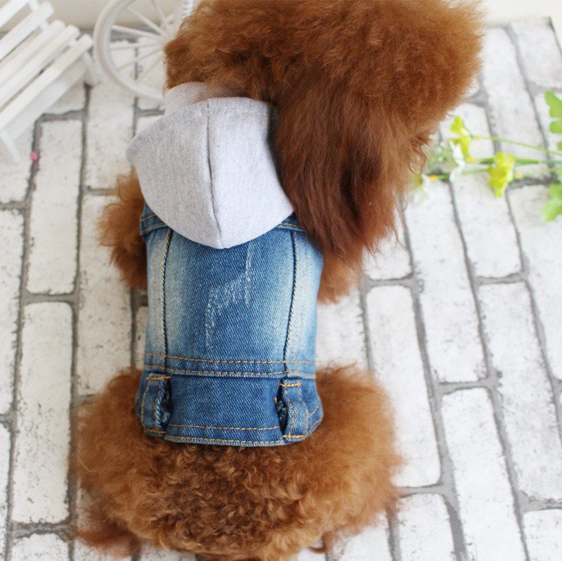 Designer Dog Clothes Small Dog Denim Jacket Coat Cat Costume Puppy Jeans Vest Spring Clothing - Image 2