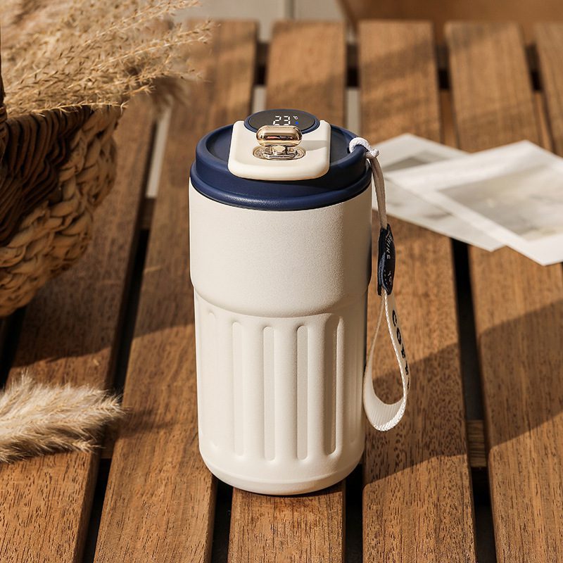 Smart Digital Thermal Bottle Portable Coffee Mug Stainless Steel Water Bottle In-Car Insulated Cup Keep Cold Vacuum Flasks 450ml - Image 9