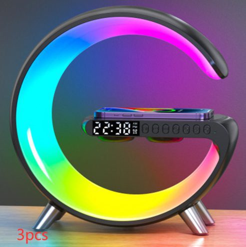 New Intelligent G Shaped LED Lamp Bluetooth Speake Wireless Charger Atmosphere Lamp App Control For Bedroom Home Decor - Image 7