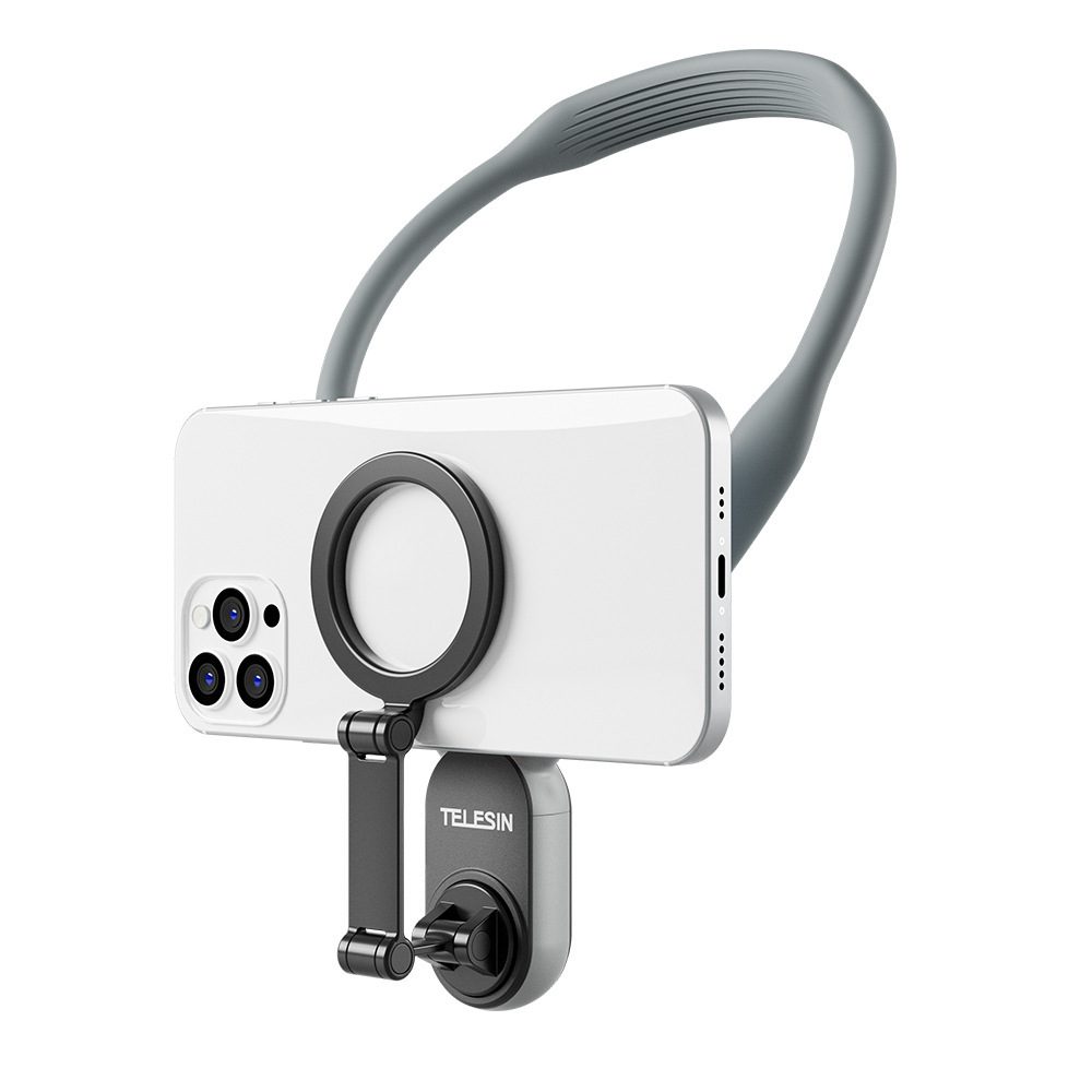 حامل هاتف سيليكون مغناطيسي للرقبة، سريع الفك والتركيب، متوافق مع MagSafe، مزود بتثبيت مغناطيسي قوي، لتعليق الهاتف حول الرقبة بسهولة وأمان. - الصورة 10