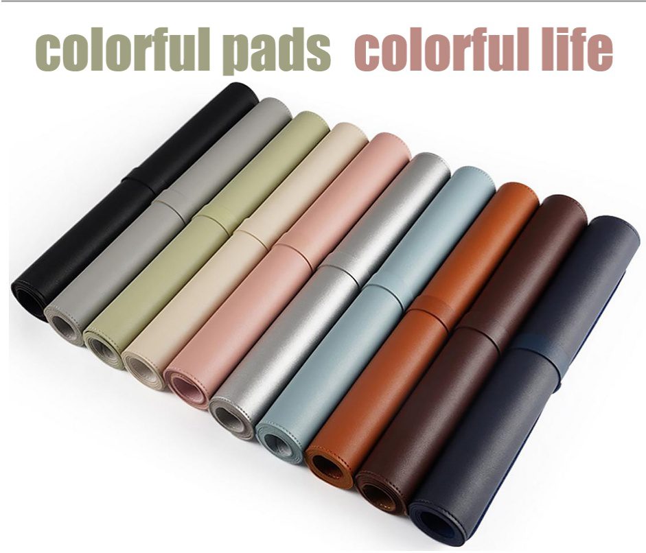 Sewn Leather Large Desk Water Repellent Mouse Pad - Image 4