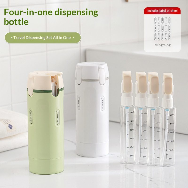 4 In 1 Travel Dispenser Portable Travel Bottles Leak Proof Leakproof Travel Container For Perfume Shampoo Conditioner Lotion - Image 2