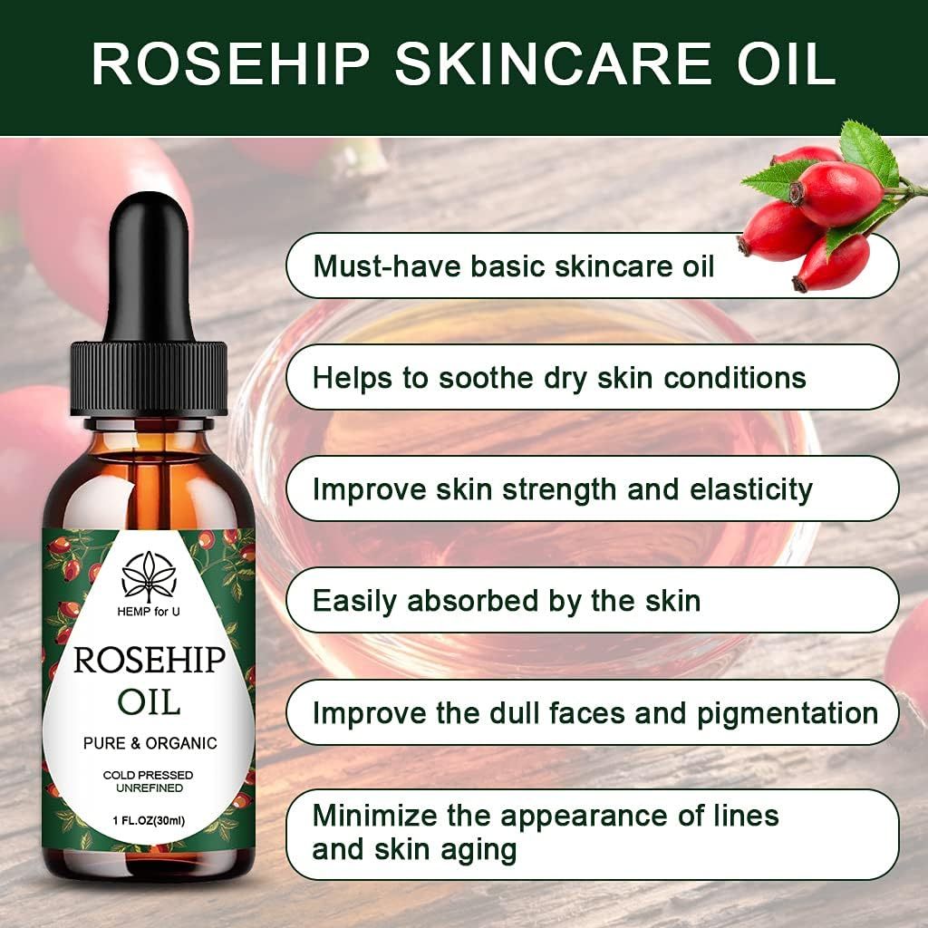 Gua Sha Massage Tools & Rosehip Oil In One Set, Nature Jade Stone Facial Gua Sha Products For Skin Massage, Beauty And Moisturizing , With Nice Travel Pouch - Image 5