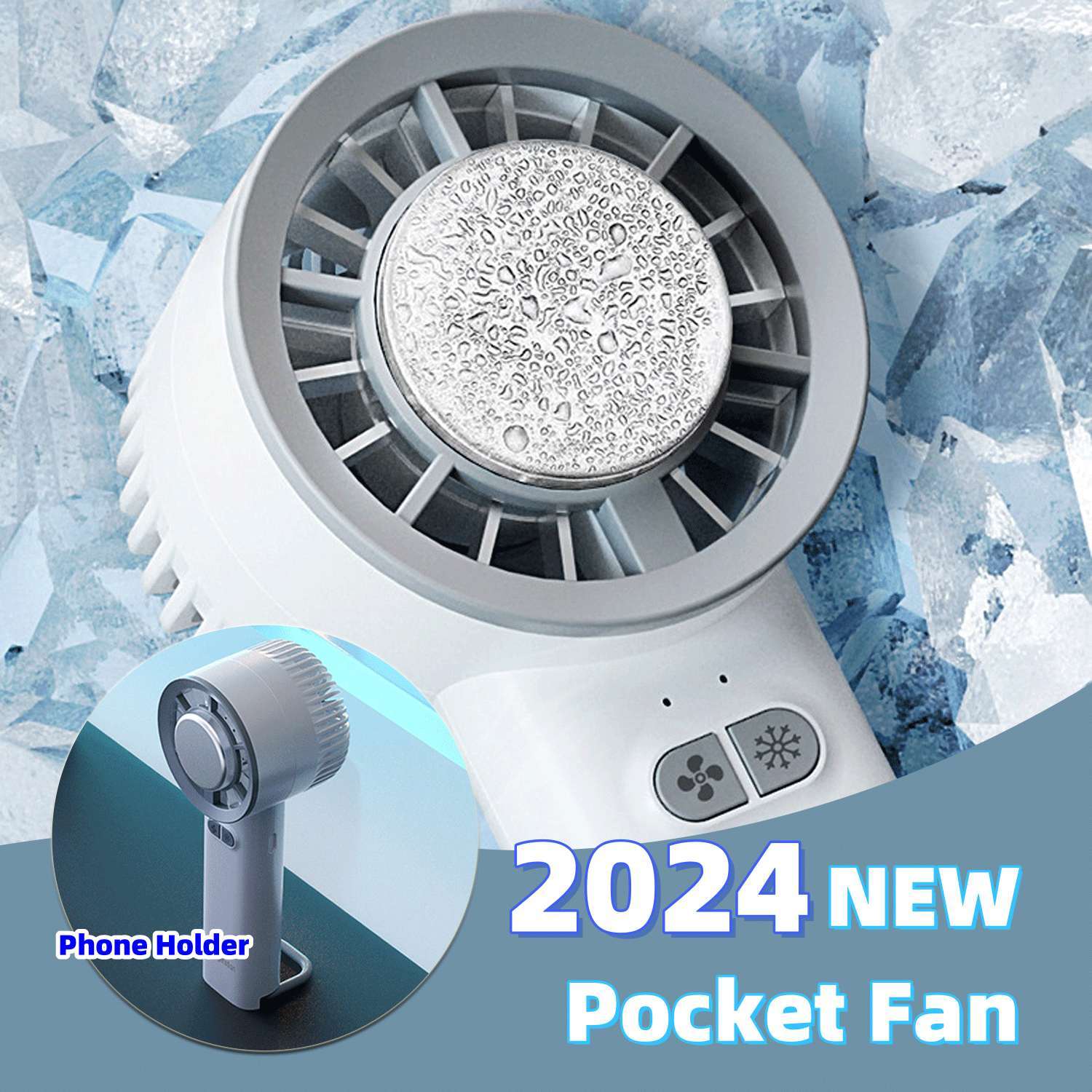 Summer Gadget Handheld Turbo Jet Fan Mini Portable Ice Cold Fan Generation Brushless Motor Wind High Speed Duct Fans Violent Blower - Image 2
