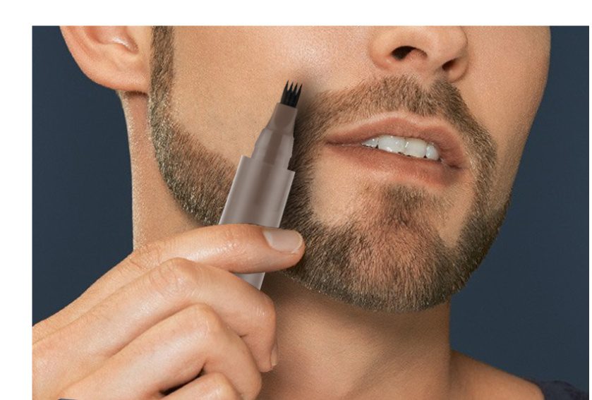 قلم تعبئة اللحية – مجموعة قلم ملء اللحية مع فرشاة من الحلاق، أداة تصفيف شعر الوجه، فرشاة لحية، إصلاح الشارب للرجال - الصورة 6