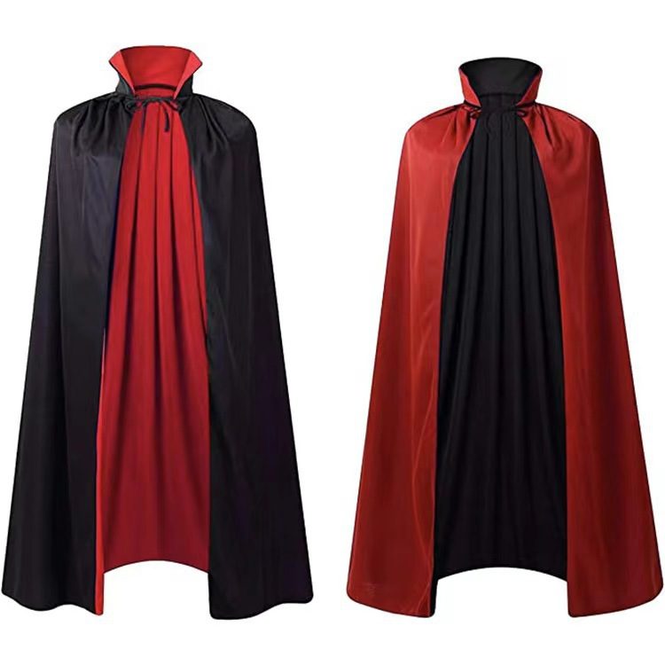 Halloween Cloak Costumes Wizard Cloak For Children Hooded Capes Mantle Black Party Decoration - Image 2