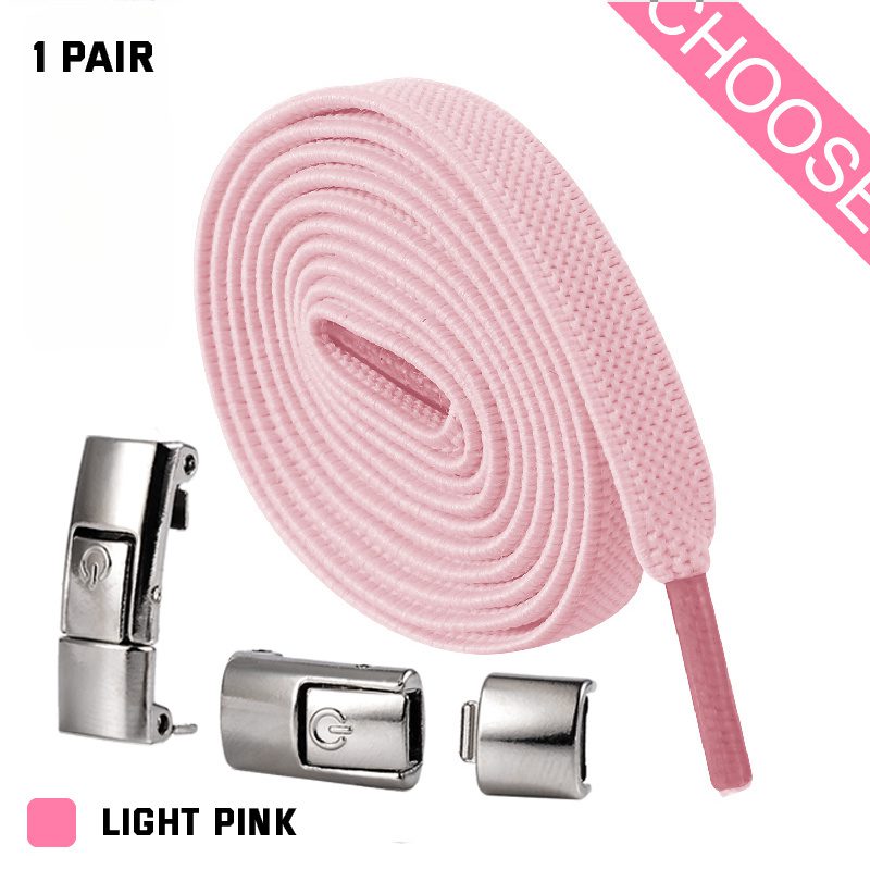Press Lock Shoelaces Without Ties Elastic Laces Sneaker 8MM Widened Flat No Tie Shoe Laces Kids Shoelace For Shoes - Image 5