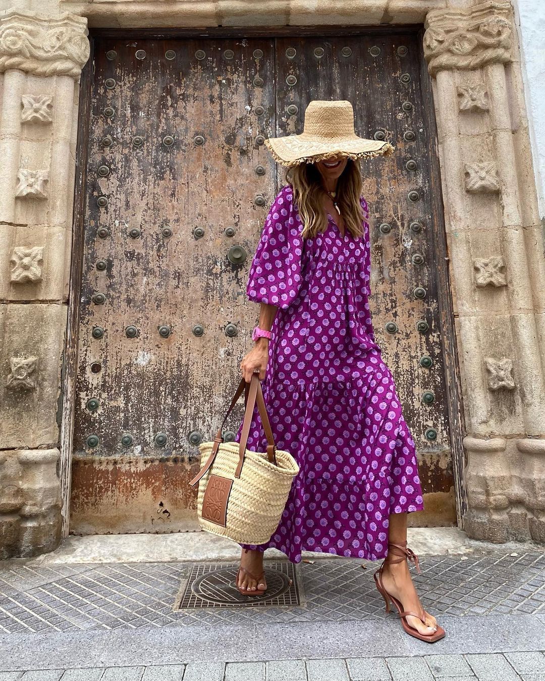 Summer Women's Vintage Printed Bohemian Dress Elegant Ladies Casual Loose V-Neck Short Sleeve Long Dresses - Image 7