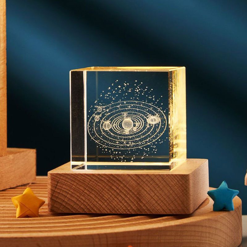 3D Transparent Crystal Cube Desktop Decoration Small Night Lamp Bedroom Home Decor For Kids Party Children Birthday Gifts - Image 3