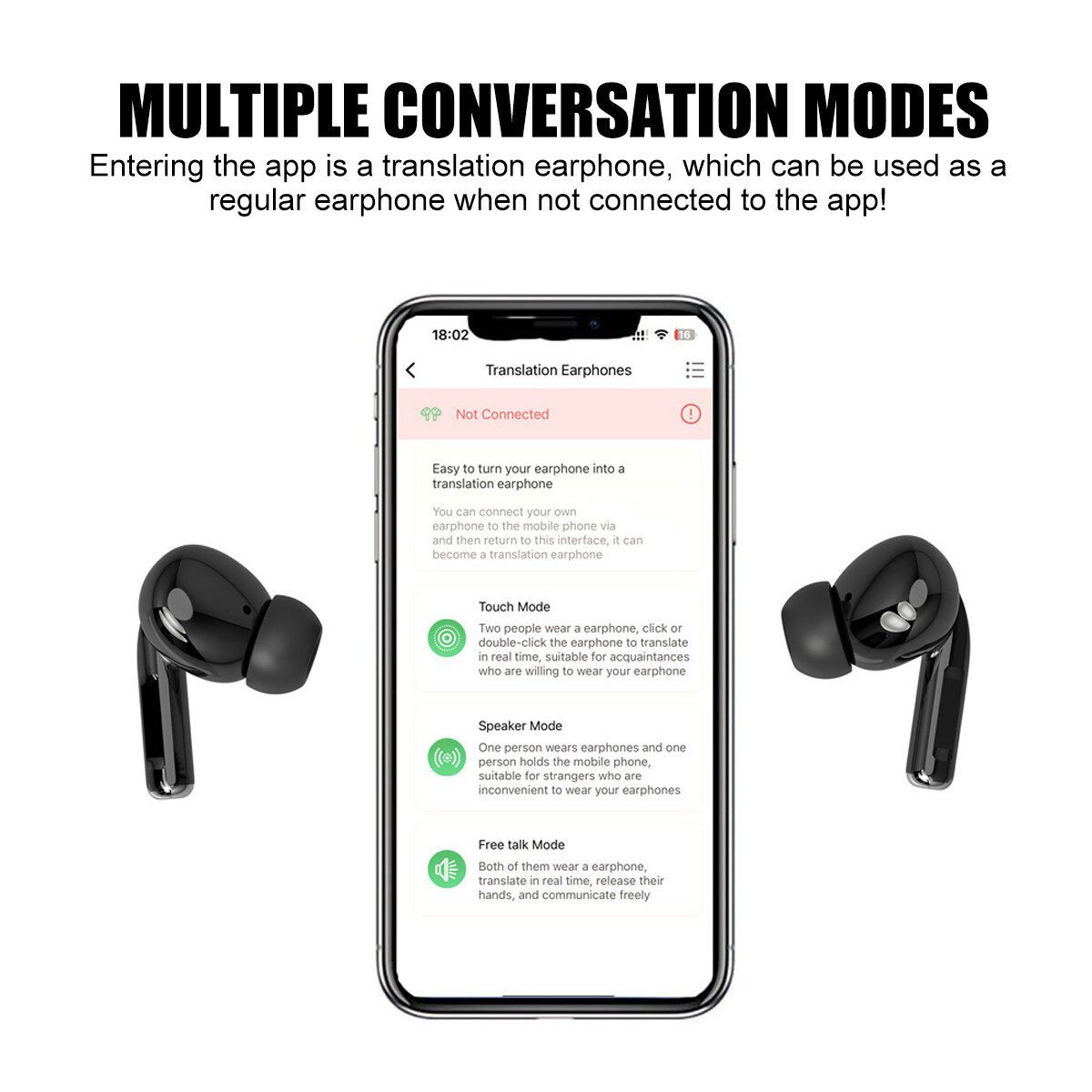 Translator Earbuds Online Two-Way Translation Earbuds BT 5.3 Headphones - Image 3