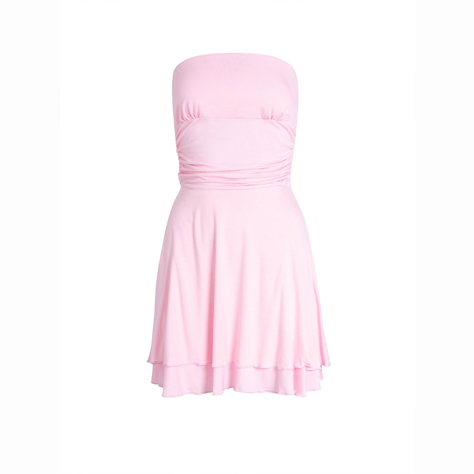 Y2K Tube-top Short Dress Summer Sexy Pleated Tight Dresses For Womens Clothing - Image 10