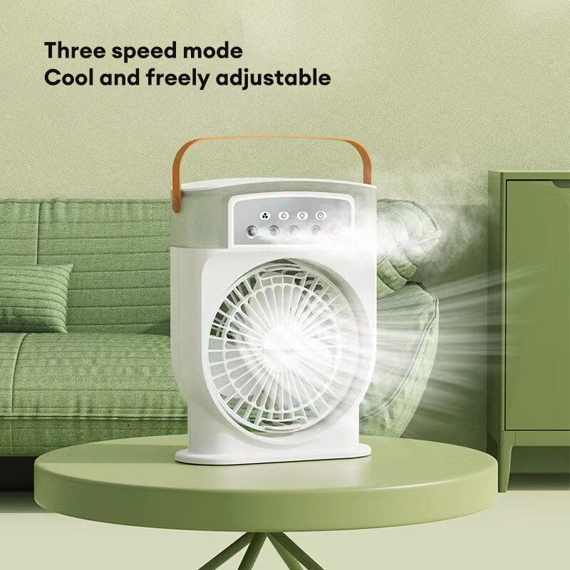 Portable USB Air Conditioner Cooling Fan With 5 Sprays 7 Color Light 600ML Water Tank Spray Mist Air Cooler Humidifiers - Image 5