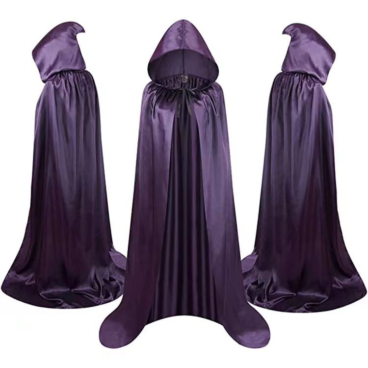 Halloween Cloak Costumes Wizard Cloak For Children Hooded Capes Mantle Black Party Decoration - Image 5