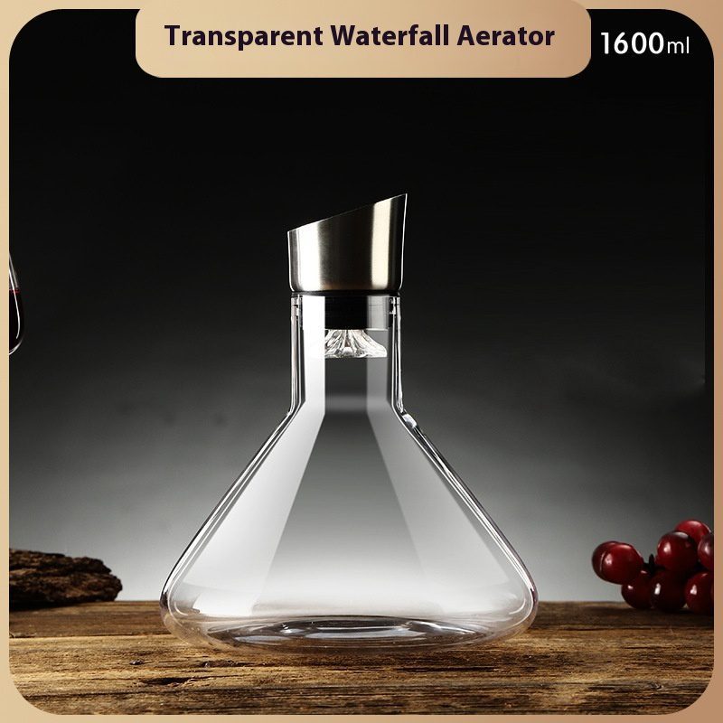 Hot-selling Iceberg Waterfall Wine Decanter Creative Transparent Lead-Free Crystal Glass Wine Dispenser Barware Quick Decanters - Image 7
