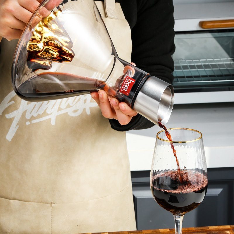 Hot-selling Iceberg Waterfall Wine Decanter Creative Transparent Lead-Free Crystal Glass Wine Dispenser Barware Quick Decanters - Image 5