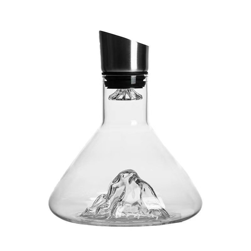 Hot-selling Iceberg Waterfall Wine Decanter Creative Transparent Lead-Free Crystal Glass Wine Dispenser Barware Quick Decanters - Image 6