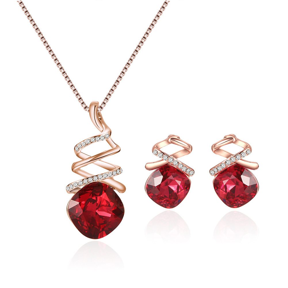 Jewelry Set Bridal Necklace Earrings Fashion Jewelry Set - Image 4