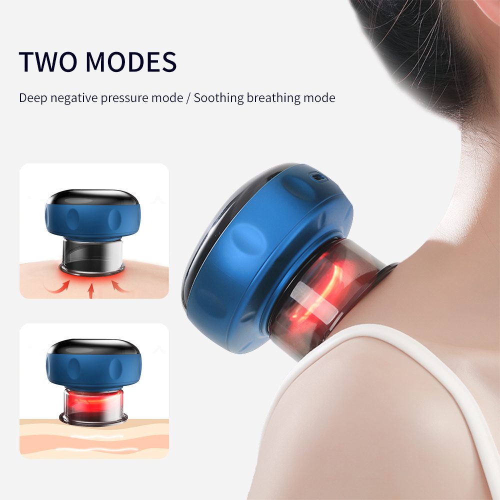 جهاز الحجامة الكهربائية بالتفريغ (Electric Vacuum Cupping Massage Body Cups) مضاد للسيلوليت، جهاز تدليك علاجي للجسم، أكواب حجامة كهربائية للعلاج والكشط (Guasha)، يساعد على حرق الدهون ونحت الجسم والتخسيس. - الصورة 5