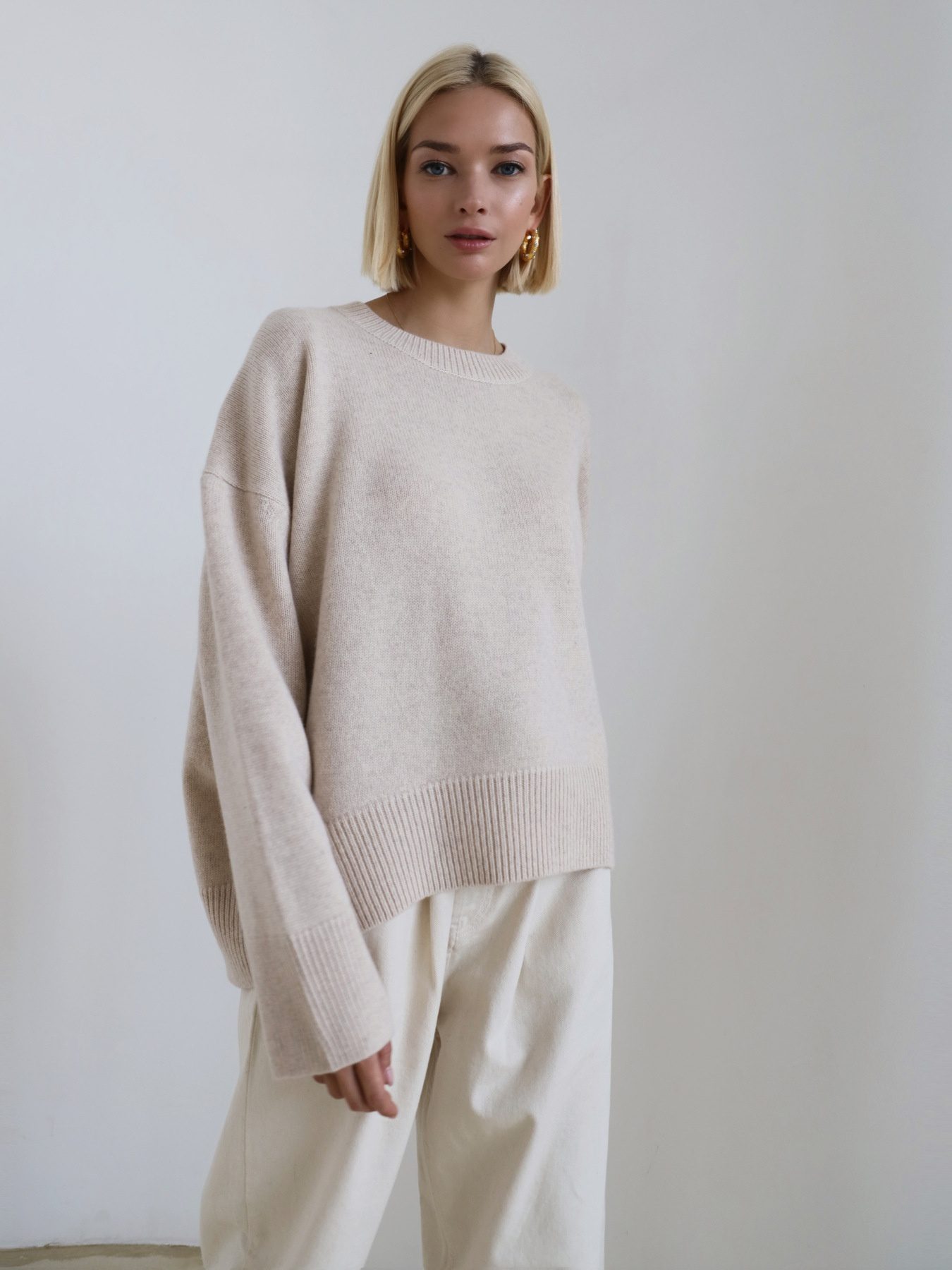 Thick Round Neck Women's Loose All-matching Knitted Pullover Sweater - Image 6