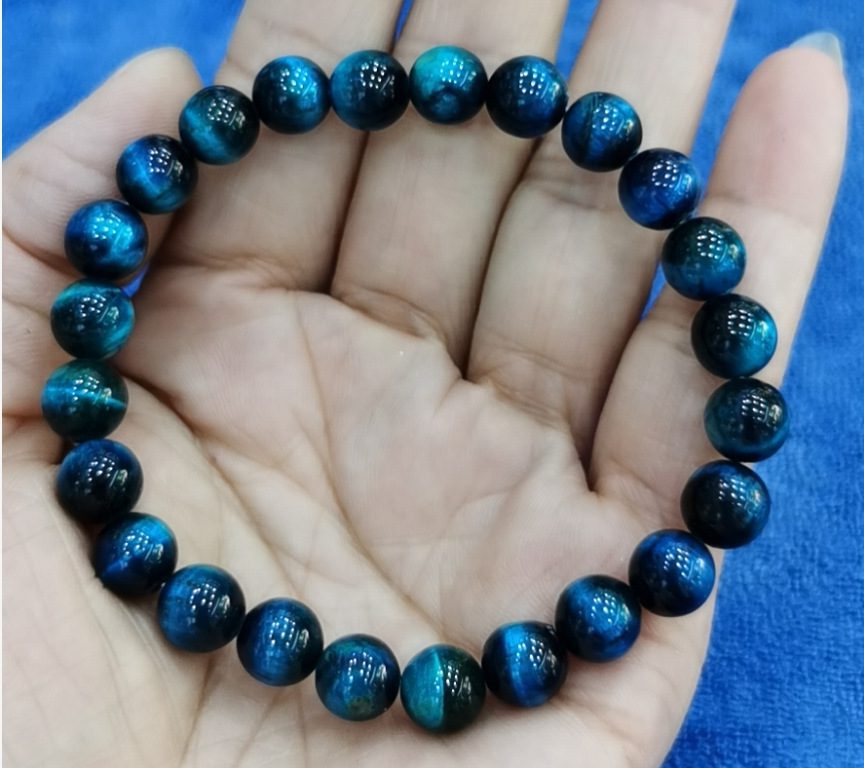 Tiger Eye Stone Bracelet Single Circle Lapis Lazuli Bracelet Beaded - Image 5