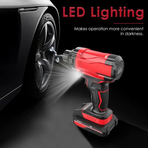 150PSI Cordless Car Tire Pump 6000mAh Rechargeable Tire Inflator 12V Portable Electric Air Compressor With LED Light For Car Bike Motorcycle Ball - Image 5