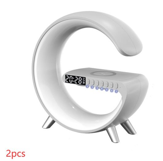 New Intelligent G Shaped LED Lamp Bluetooth Speake Wireless Charger Atmosphere Lamp App Control For Bedroom Home Decor - Image 8