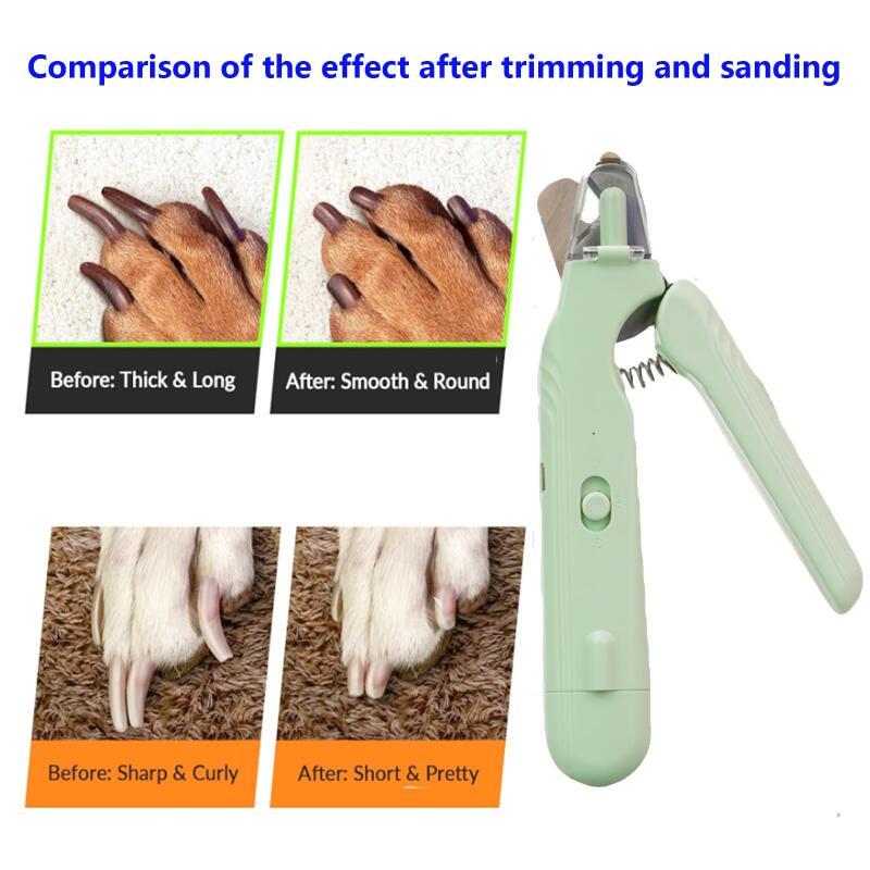 2 In 1 Pet Nail Clippers With Led Light Dog Cat Special Blood Line Scissors Multifunction Animals Paw Nail Trimmer Pet Supplies - Image 3