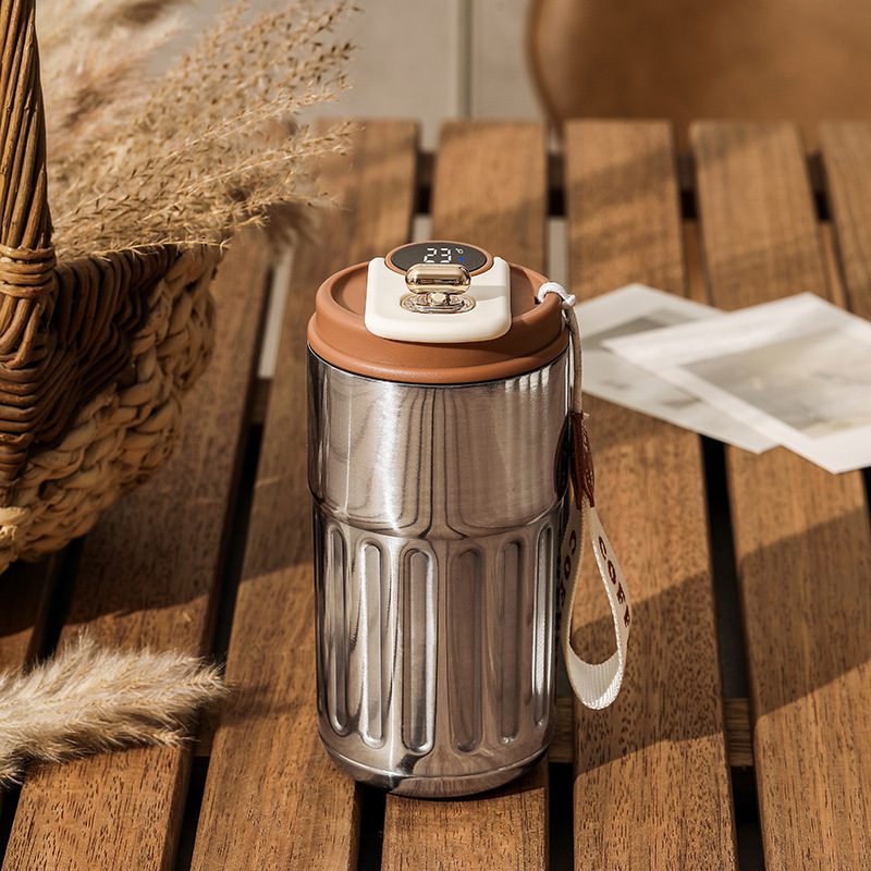 Smart Digital Thermal Bottle Portable Coffee Mug Stainless Steel Water Bottle In-Car Insulated Cup Keep Cold Vacuum Flasks 450ml - Image 10