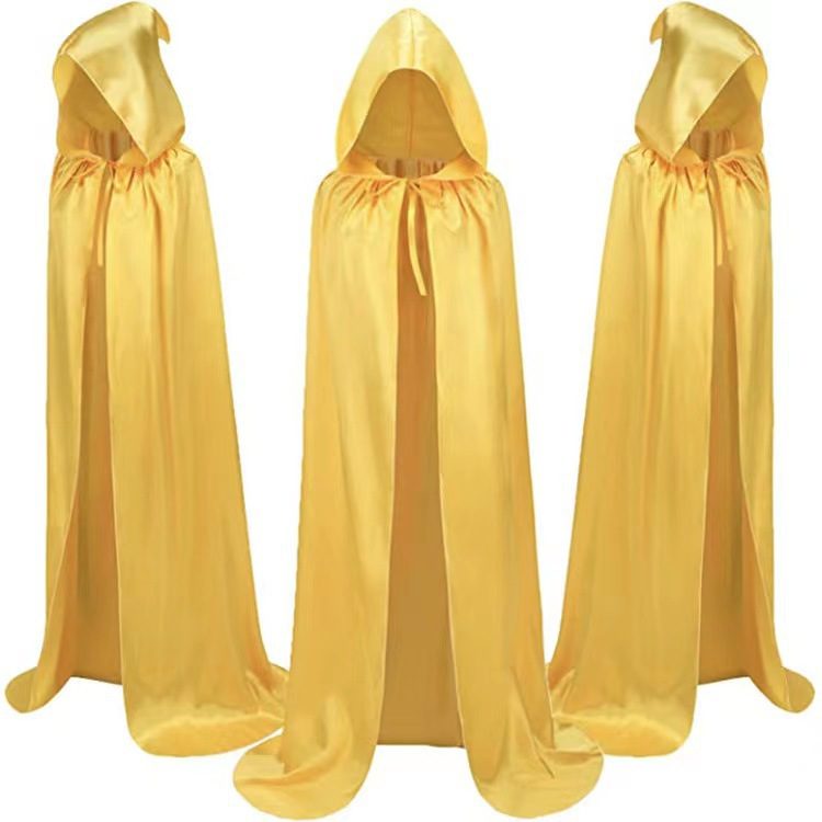 Halloween Cloak Costumes Wizard Cloak For Children Hooded Capes Mantle Black Party Decoration - Image 4