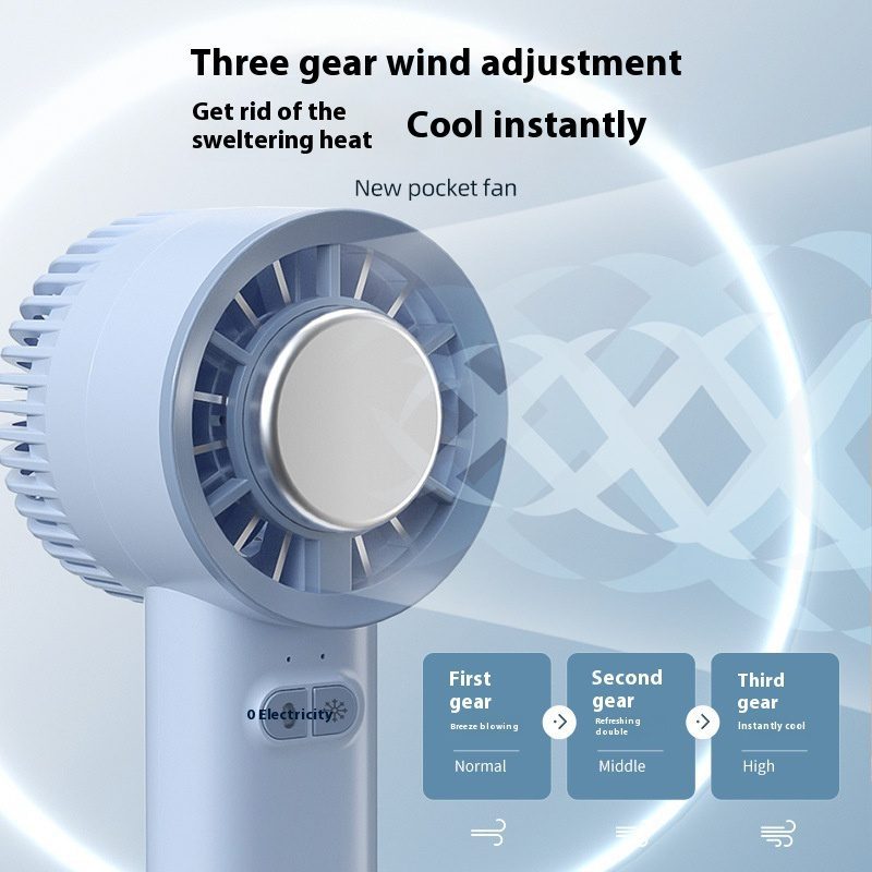 Summer Gadget Handheld Turbo Jet Fan Mini Portable Ice Cold Fan Generation Brushless Motor Wind High Speed Duct Fans Violent Blower - Image 5