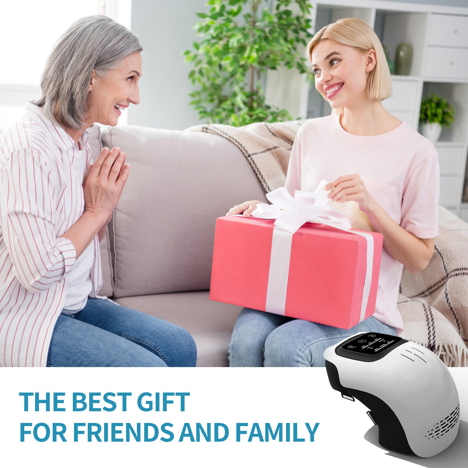 Intelligent Home Use Electric Intelligent Kneading Heating Knee Massager Rechargeable Pain Relief Infrared Laser Vibration Knee Massager - Image 8