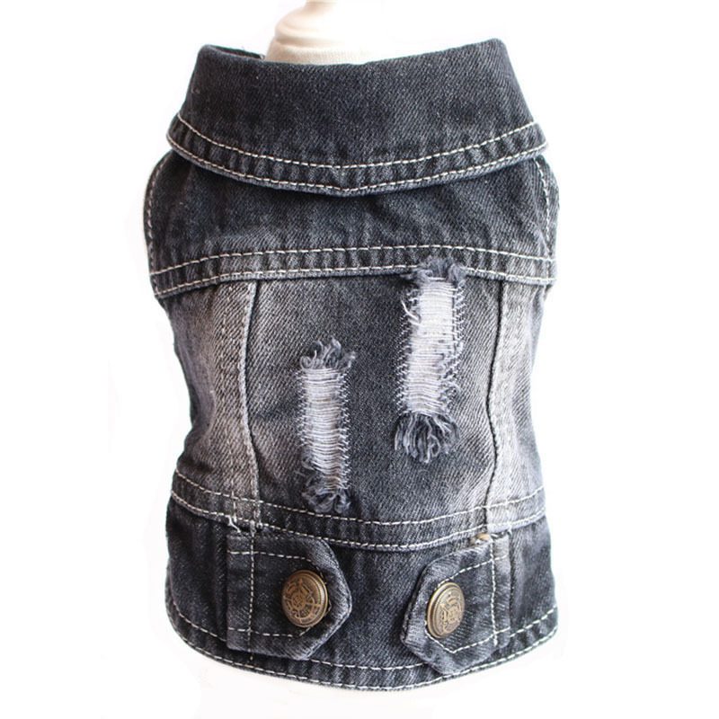 Designer Dog Clothes Small Dog Denim Jacket Coat Cat Costume Puppy Jeans Vest Spring Clothing - Image 8