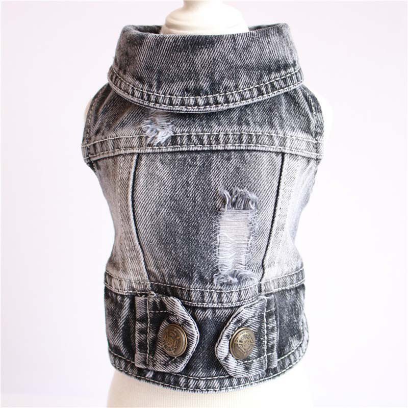 Designer Dog Clothes Small Dog Denim Jacket Coat Cat Costume Puppy Jeans Vest Spring Clothing - Image 9