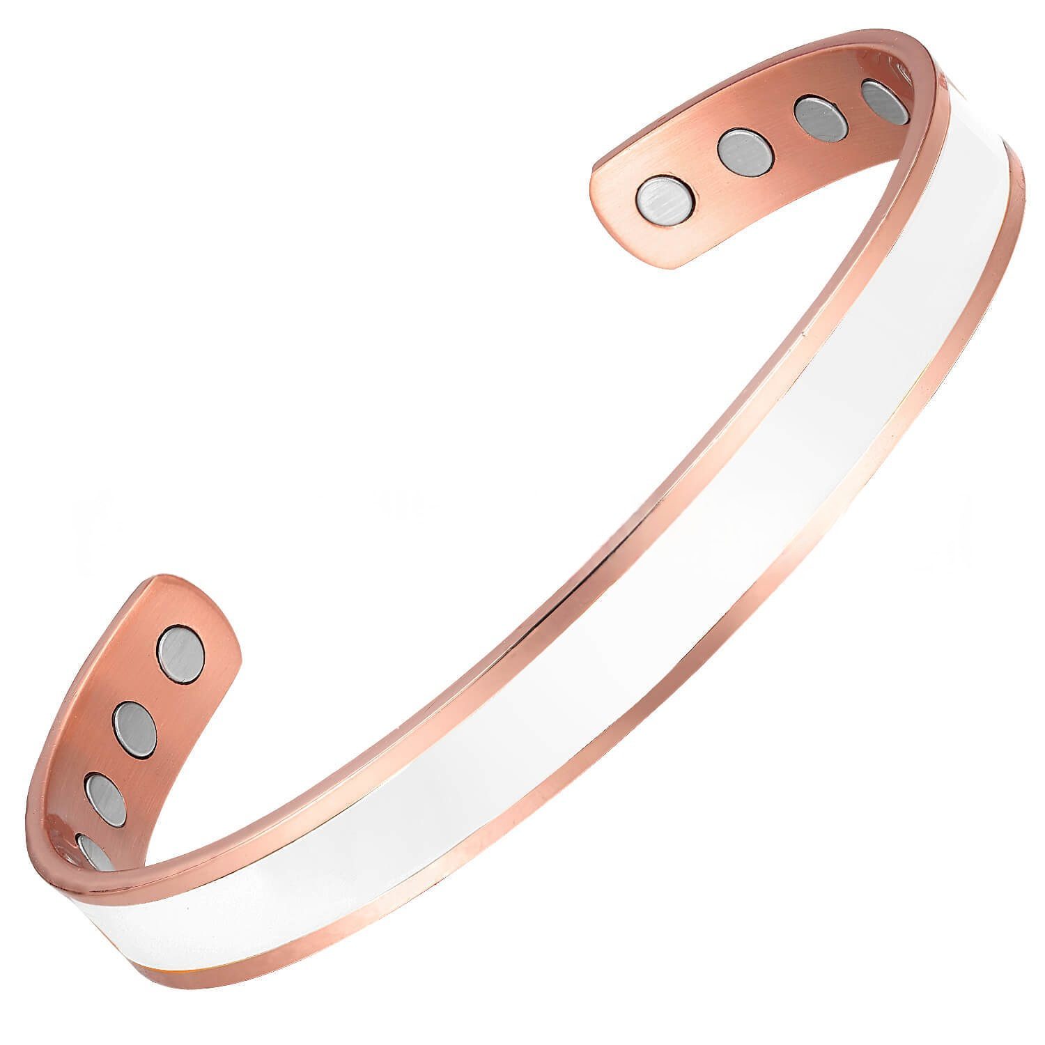 Vintage Red Copper Magnetic Therapy Open-End Bracelet - Image 6