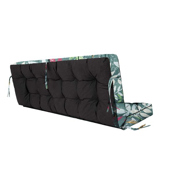Outdoor Swing Cushions 55 Inch,Waterproof 4in Thick Porch Swing Cushion Replacement With Backrest And Ties,Comfortable 2-3 Seat Pation Swing Pad For Backyard,Garden,Lawn,Outdoor Furniture Flower - Image 6