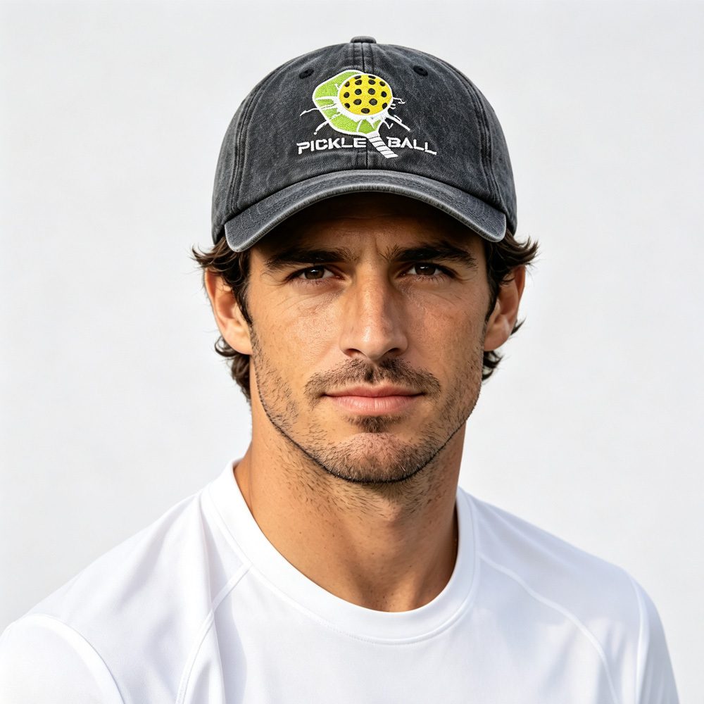 2pcs Pickleball Baseball Cap For Women Men, Embroidered Pickleball Paddle Hat, Vintage Cotton Hat For Outdoor Sports - Image 3